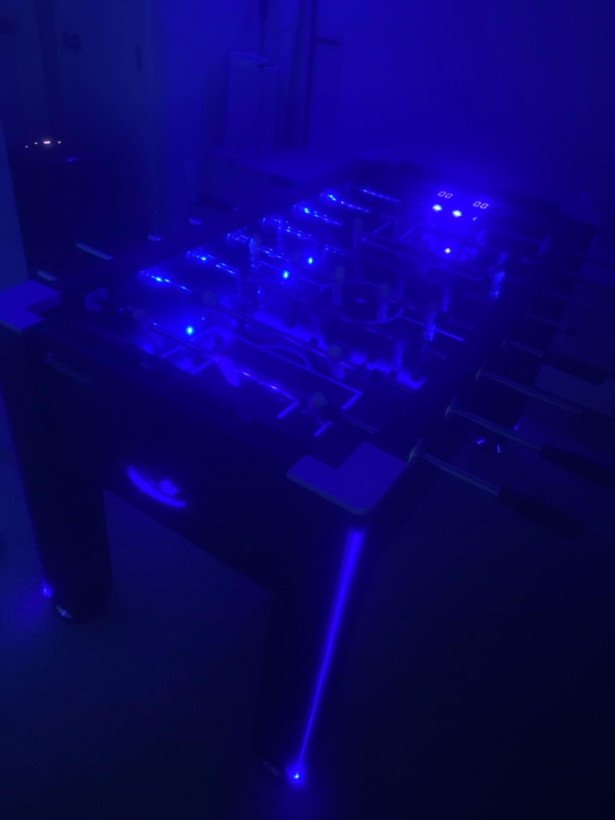 Atomic Azure LED Foosball Table - Light Up Arcade Style Table with In-Rail LED Lighting customer photo 1
