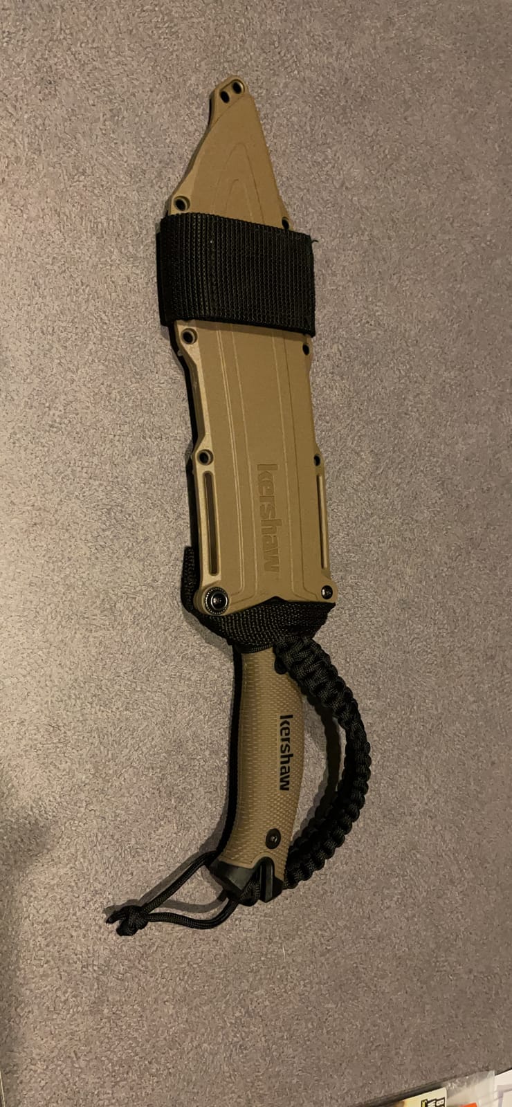 Kershaw Camp 10 Machete, Tan, 10 Inch Fixed Recurve Blade | 65Mn Carbon Tool Steel, Full-Tang Blade, Includes Sheath and Straps, Machete for Yard Work, Camping, Outdoors, Bushcraft customer photo 1