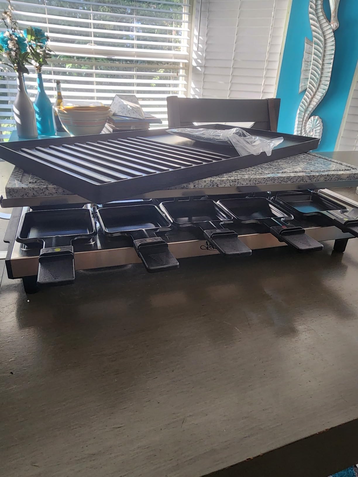 Artestia 1500W Large Size Raclette Cheese Grill | Adjustable Temperature Korean BBQ Grill, Cheese Raclette with Grill Stone for Parties Family customer photo 2