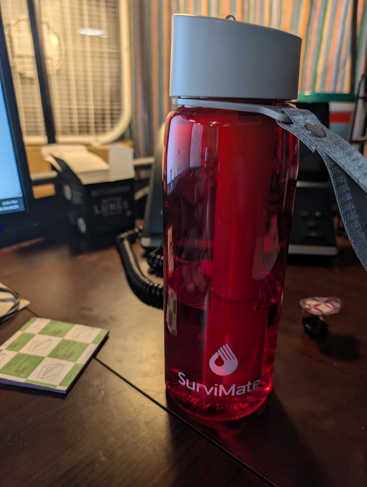 SurviMate 5-Stage 0.01μm Ultra-Filtration Filtered Water Bottle BPA-Free | NSF/ANSI 42 Certified, Portable Water Filter Bottle for Survival, Camping, Hiking, and Emergency Use customer photo 2