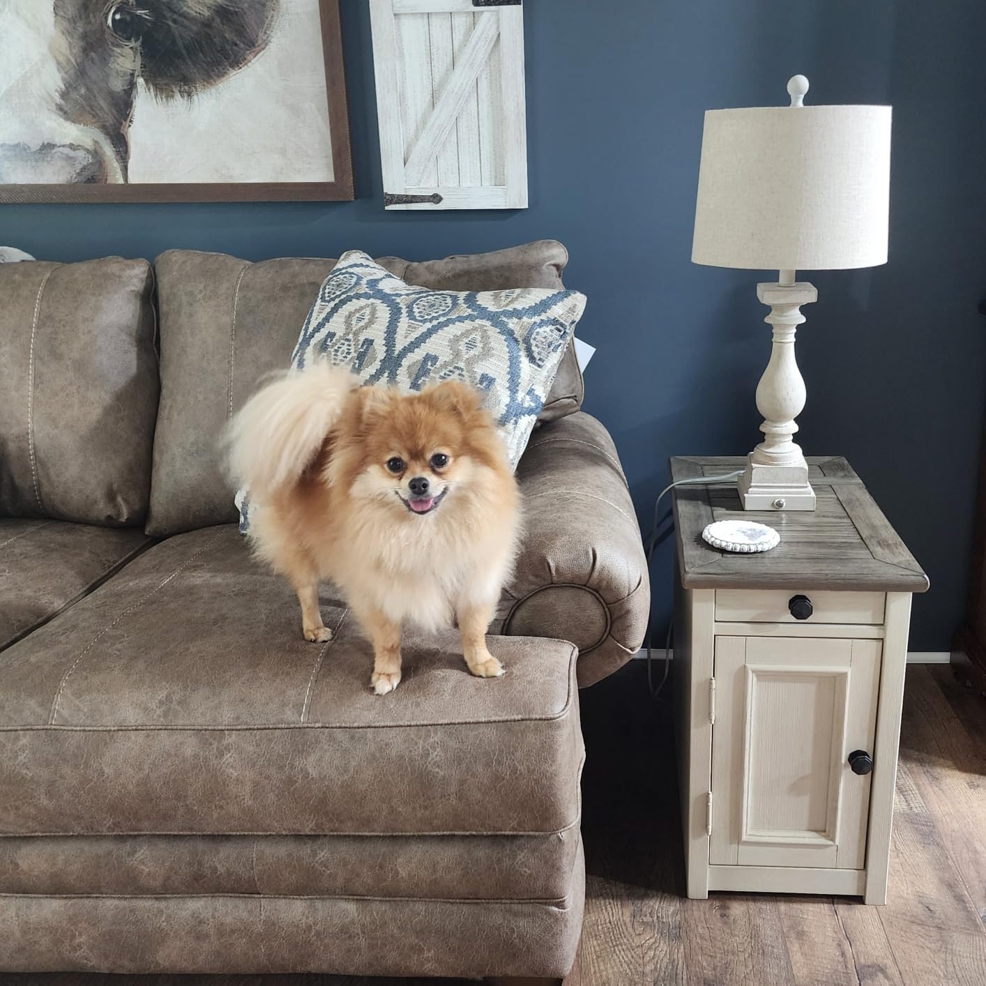 Signature Design by Ashley Bolanburg Farmhouse End Table with USB & Outlets customer photo 1