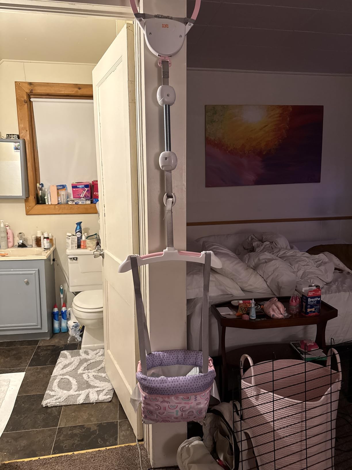 Bright Starts Playful Parade Door Jumper for Baby with Adjustable Strap, 6 Months and Up, Max Weight 26 lbs customer photo 1