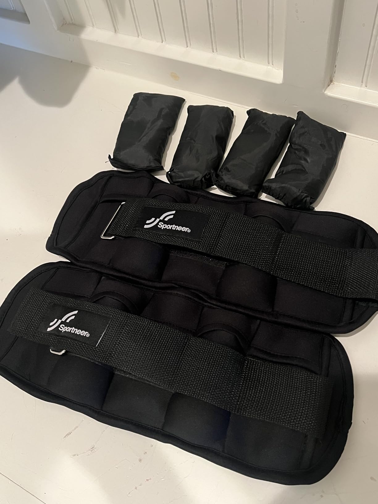 Sportneer Adjustable Ankle Weights, 2-10 lb per Pair, Removable Weights, Soft Neoprene for Women and Men customer photo 1