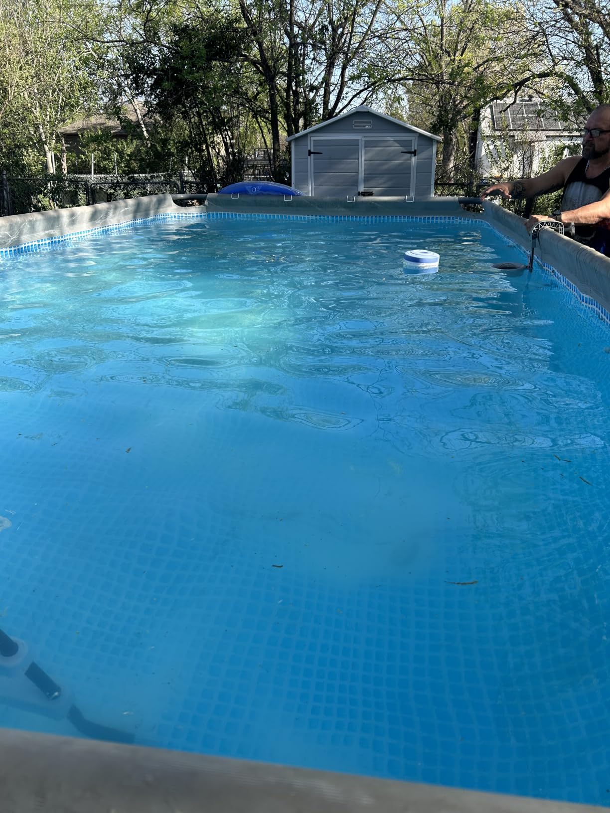 INTEX Ultra XTR 24 ft x 12 ft 52 in Above Ground Pool Set, Rectangular Swimming Pool with Steel Frame, 2100 GPH Sand Filter Pump, Ladder, Cover, & Ground Cloth customer photo 2