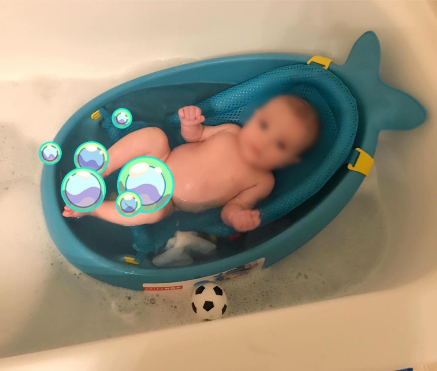Skip Hop Infant Bath Tub 3-Stage Grow With Baby Smart Sling MOBY Bathtub Grey Age 0+ customer photo 1