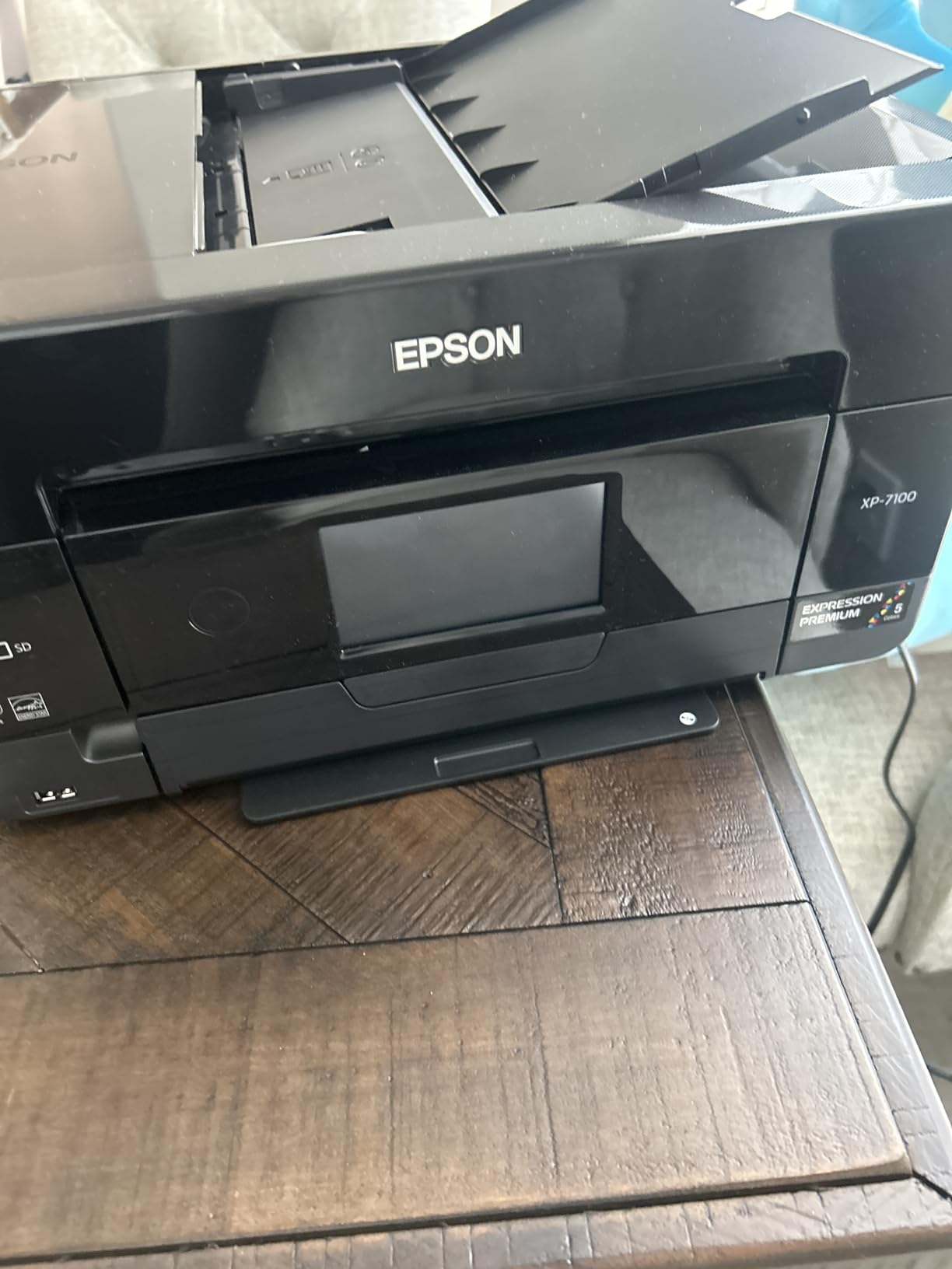 Epson Expression Premium XP-7100 Wireless Color All-in-One Inkjet Printer, 5-color print/scan/copy, borderless photo printing customer photo 1