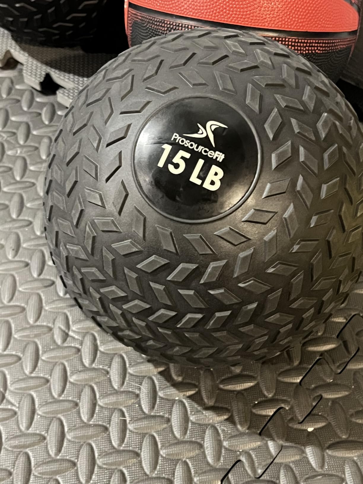 ProsourceFit Slam Medicine Balls 5, 10, 15, 20, 25, 30, 50lbs Smooth and Tread Textured Grip Dead Weight Balls for Strength and Conditioning Exercises, Cardio and Core Workouts customer photo 2
