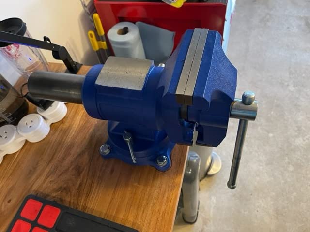 Forward DT08125A 5 Inch Heavy Duty Bench Vise with 360°Swivel Base and Head | 5,500LBS Clamping Force Multi-Purpose Rotating Head Vise | 5