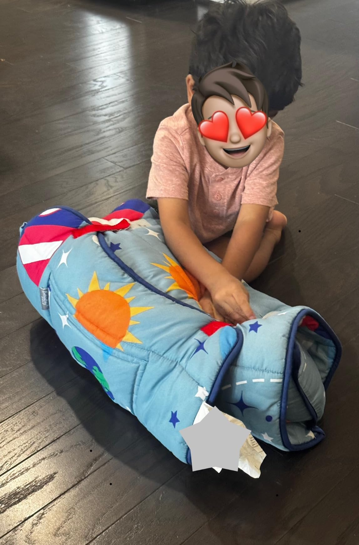 EVERYDAY KIDS Toddler Nap Mat with Removable Pillow - Underwater Mermaids - Carry Handle with Fastening Straps Closure, Rollup Design, Soft Microfiber for Preschool, Daycare Sleeping Bag, Ages 2-6 years customer photo 1