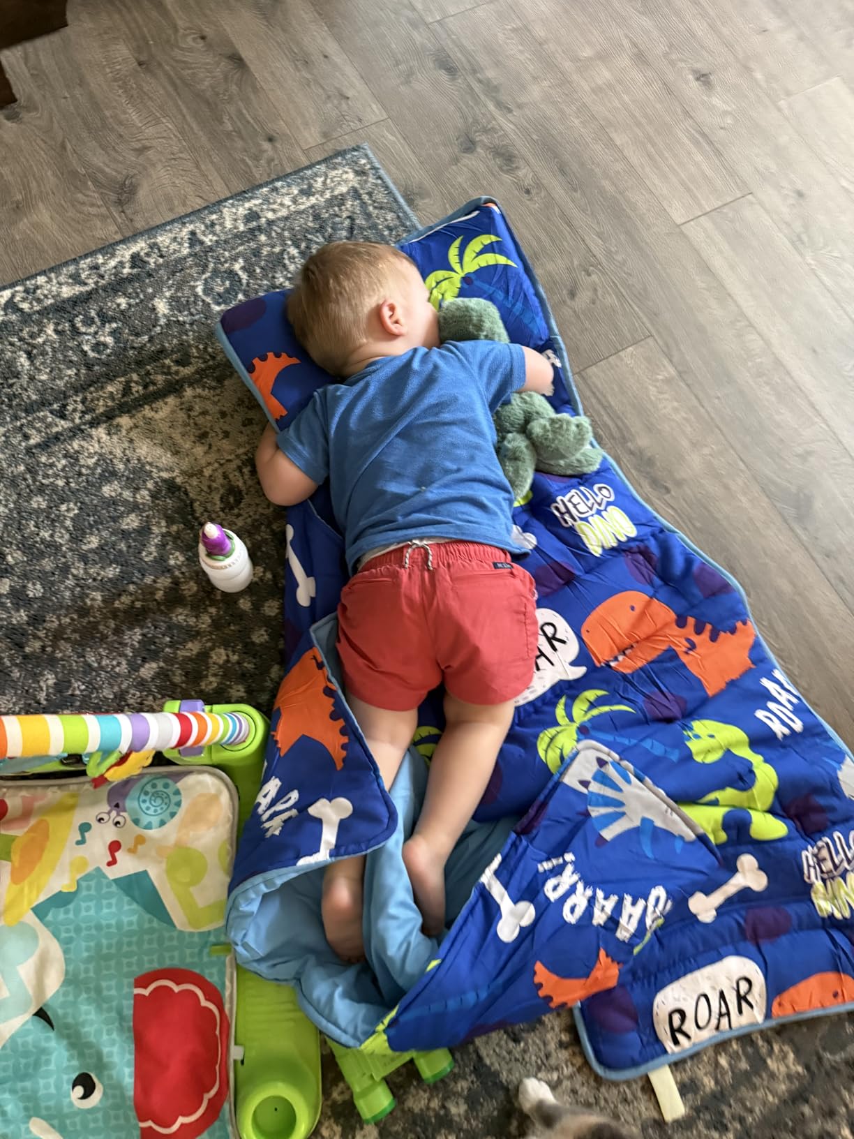 EVERYDAY KIDS Toddler Nap Mat with Removable Pillow - Underwater Mermaids - Carry Handle with Fastening Straps Closure, Rollup Design, Soft Microfiber for Preschool, Daycare Sleeping Bag, Ages 2-6 years customer photo 2