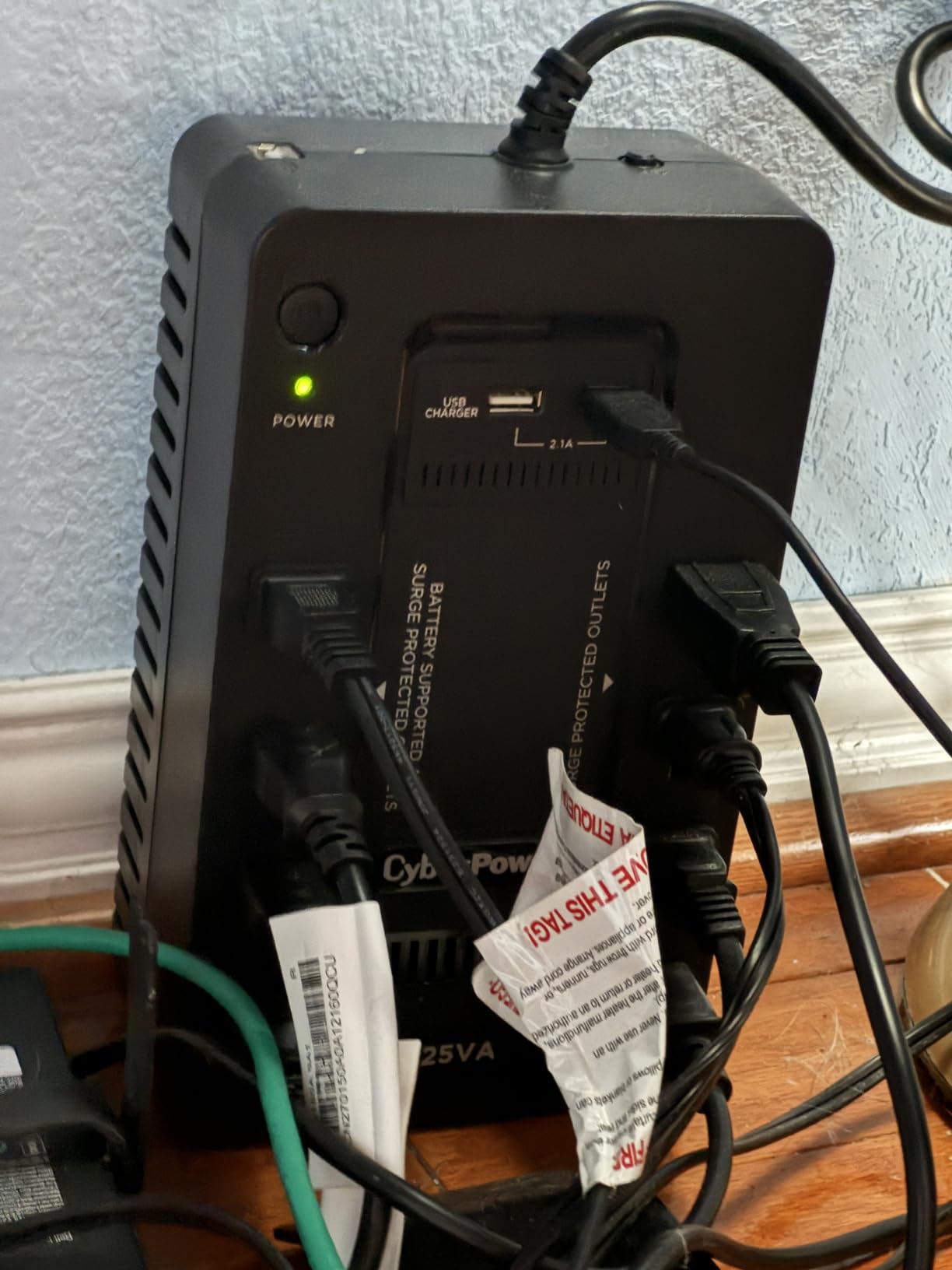 CyberPower ST625U Standby UPS Battery Backup and Surge Protector | 625VA/360W, 8 Outlets, 2 USB Charging Ports, Compact, UL Certified customer photo 2