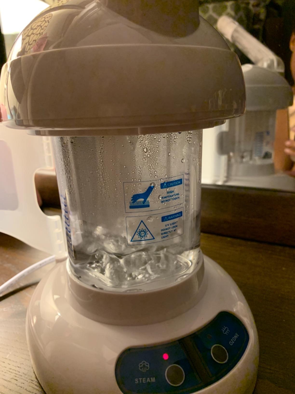 Facial Steamer, Ozone Nano Ionic Face Steamer for Deep Cleaning | Extendable arm with 360° rotating nozzle, 400ml water tank provides 40 minutes of steam for daily skincare at home or salon customer photo 1