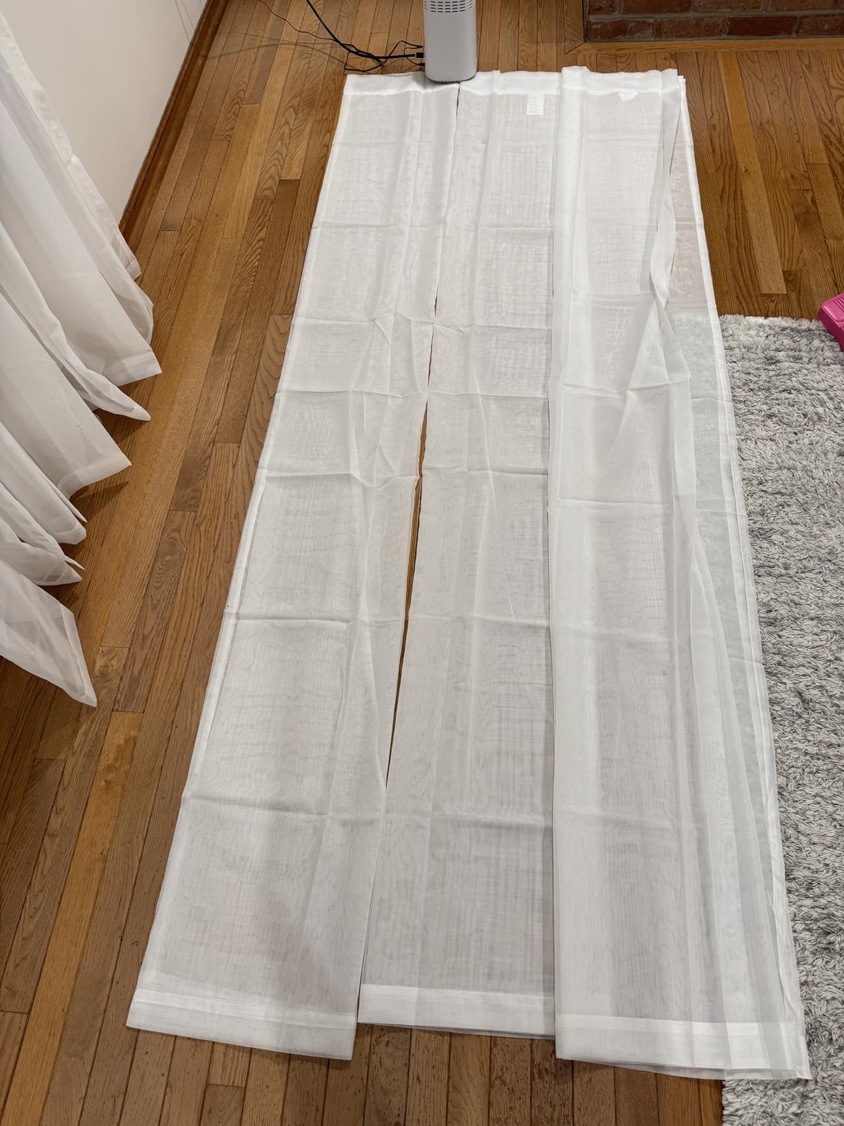 MIULEE 2 Panels Sheer Curtains for Living Room 54 X 84 Inches Ivory | Window, Solid Color, Elegant Window Voile Panels, Bedroom, Living Room, Drapes, Treatment customer photo 2