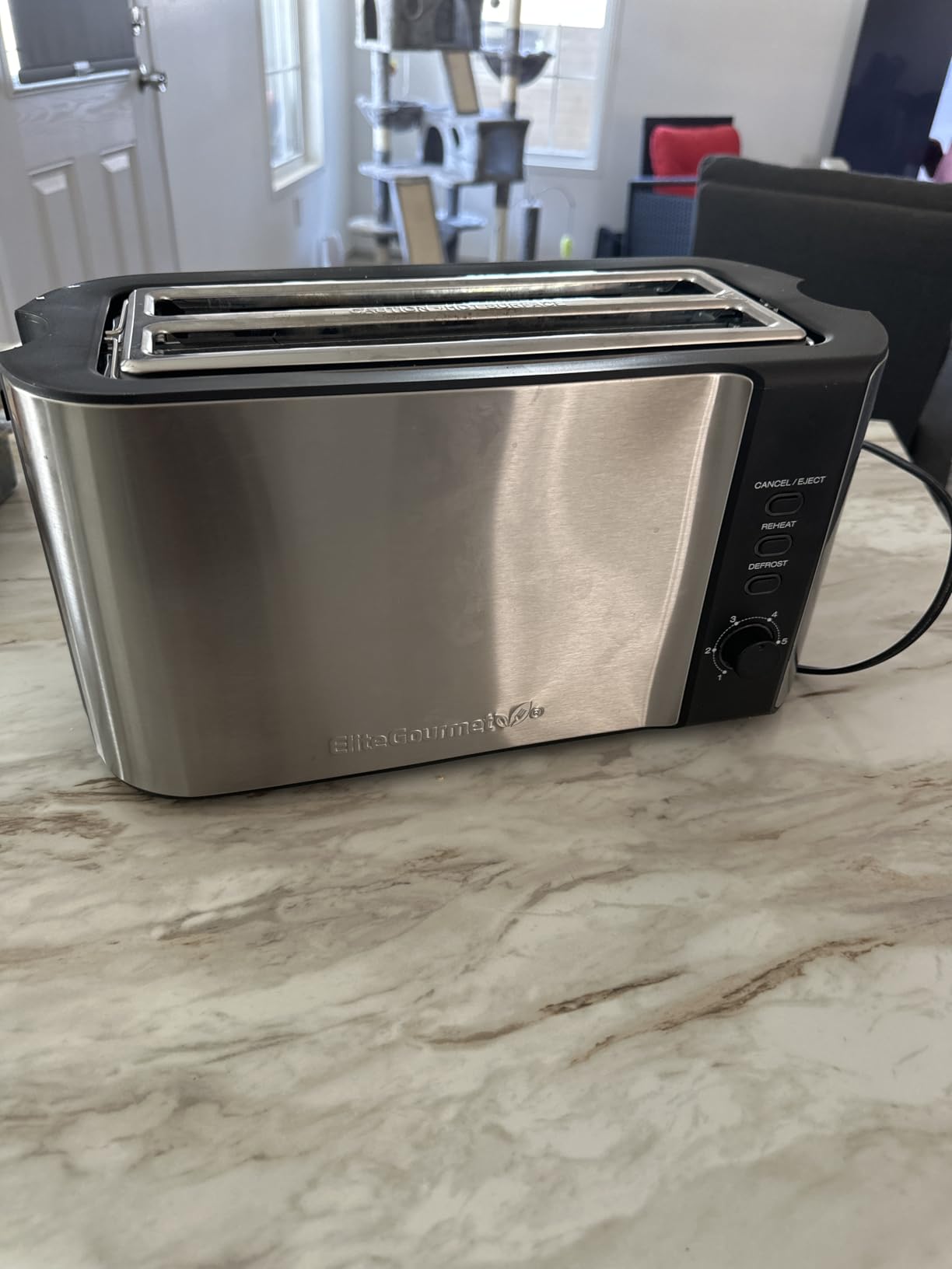 Elite Gourmet ECT-3100 4-Slice Long Slot Toaster, Stainless Steel customer photo 2
