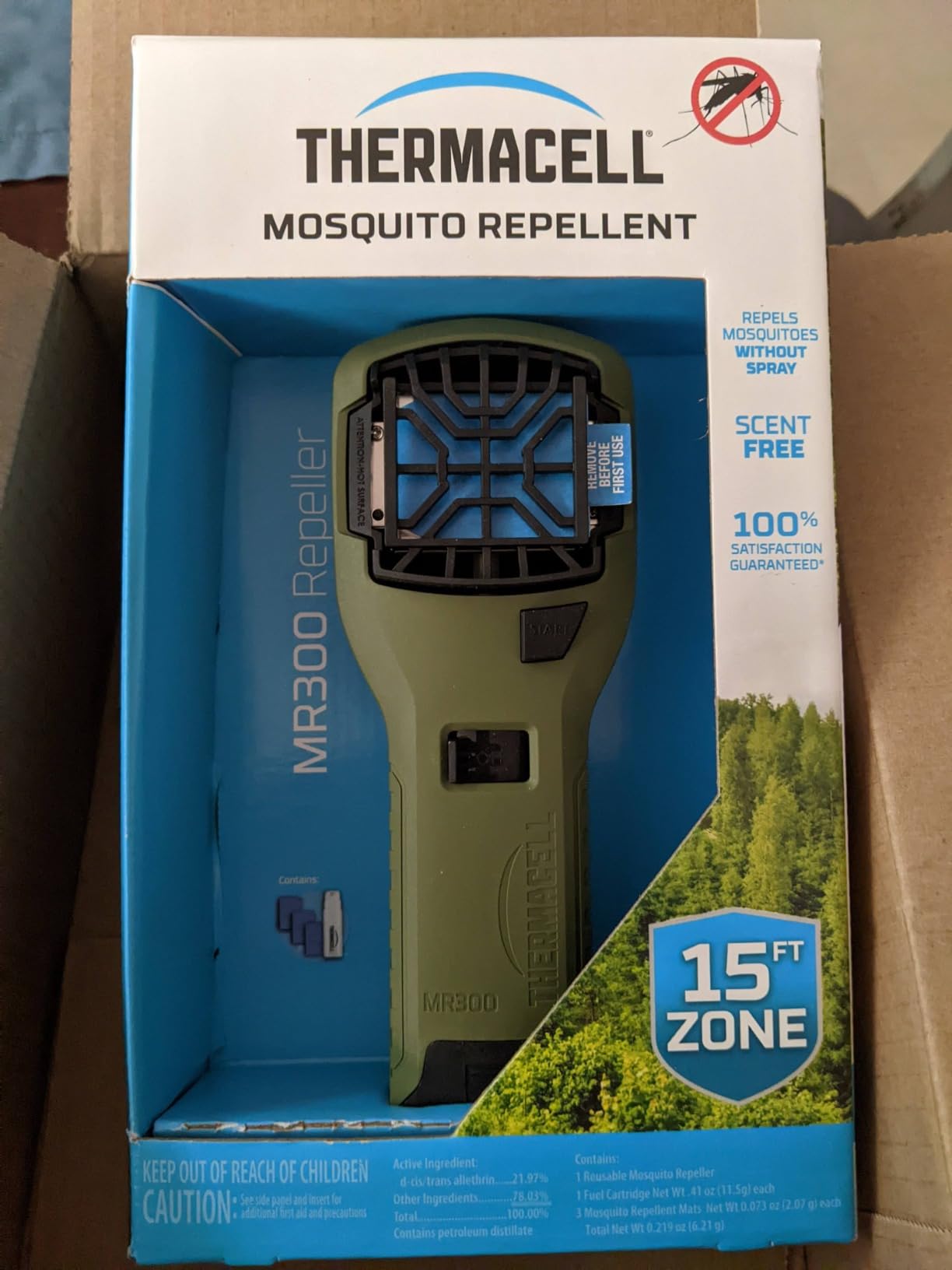 Thermacell Fuel-ZoneGuard Extreme Fuel Powered Mosquito Repeller, Green | 15-FT Zone; Portable Outdoor Protection; 12Hr Refill; Camp; Hunt; Bug Spray Alternative; Patio Shield; Scent Free; DEET-Free customer photo 1