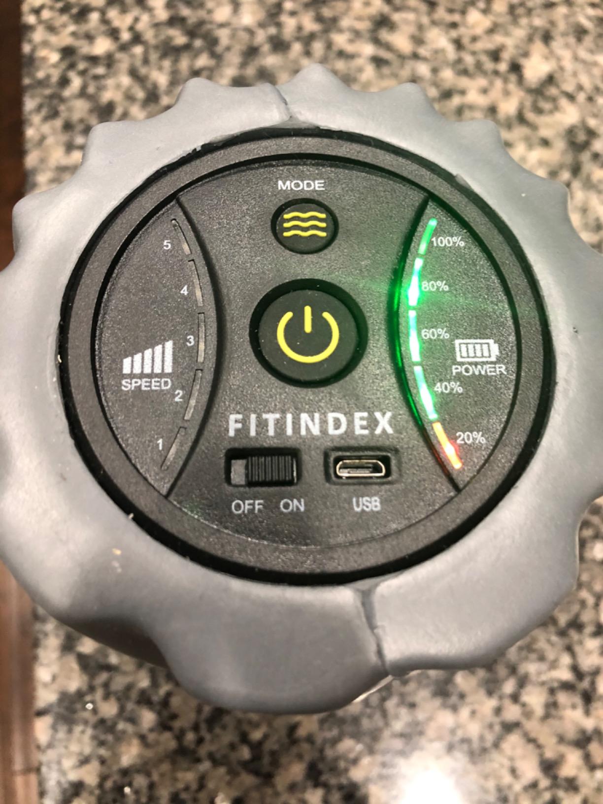 FITINDEX Vibrating Foam Roller for Exercise, 5 Vibration Speeds, Rechargeable | Yoga Roller, Electric Roller for Deep Tissue Massage, Massage Foam Roller for Back, Legs & Shoulders, FSA Eligible HSA customer photo 2