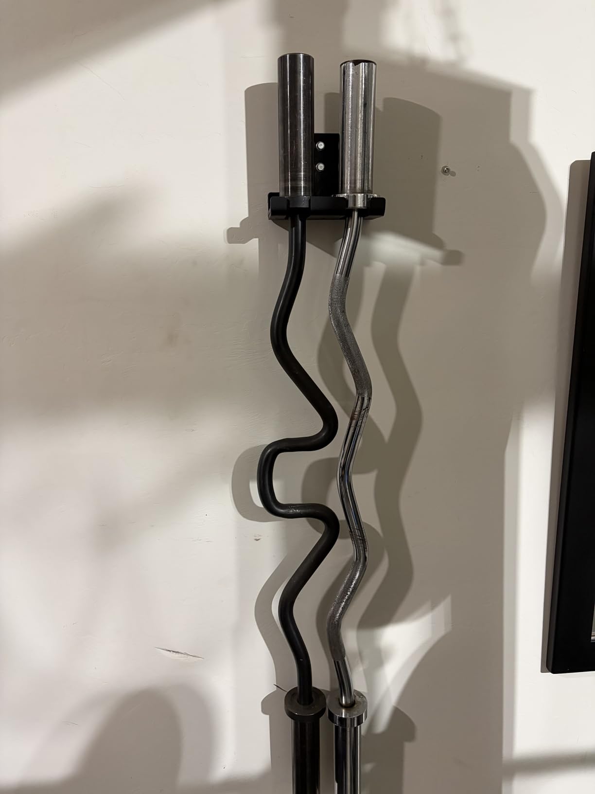 Yes4All Vertical Wall Mounted Olympic Barbell Holder, Barbell Storage Rack customer photo 2