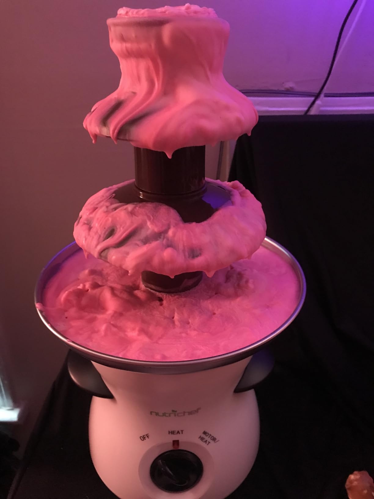 NutriChef 3 Tier Chocolate Fondue Fountain - Electric Stainless Chocolate Dipping Warmer Machine - Warm & Melt Chocolate, Butter & Cheese - Great for Parties, Events & Weddings - Pot Capacity 16 OZ customer photo 1