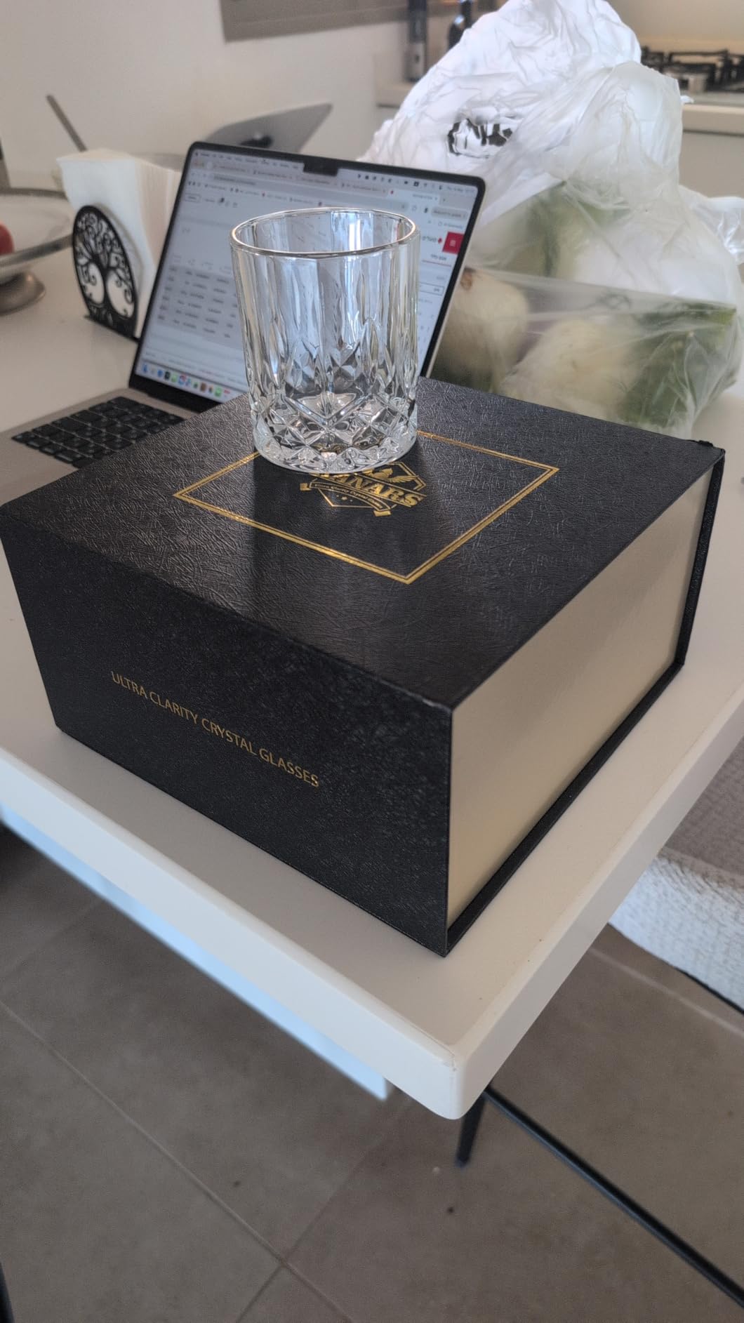 KANARS Old Fashioned Whiskey Glasses with Luxury Box - 10 Oz Rocks Barware For Scotch, Bourbon, Liquor and Cocktail Drinks - Set of 4 - Men Gift customer photo 2
