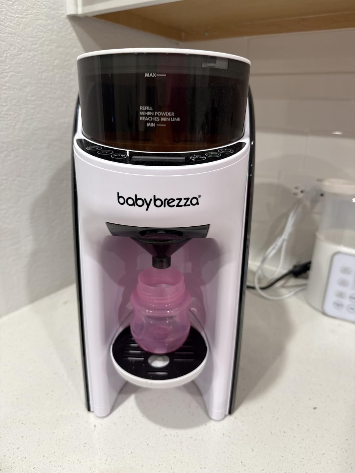 Baby Brezza Formula Pro Advanced Formula Dispenser + Bottle Maker Machine | At the Touch of a Button - Automatically Mix a Warm Formula Bottle Instantly - Easily Made Bottles with Auto Powder Blending customer photo 1