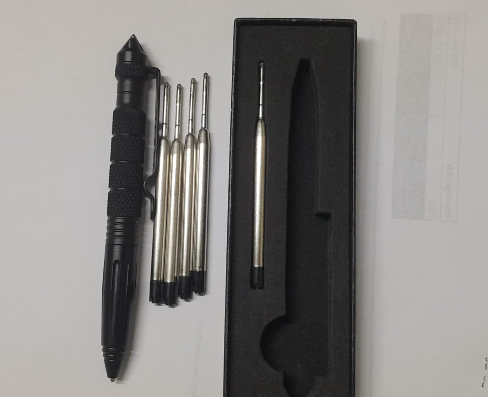 KEPEAK Military Tactical Pen, Professional Self Defense Pen, Emergency Glass Breaker Pen - Tungsten Steel, Writing EDC Survival Tool with 6 Refill customer photo 2