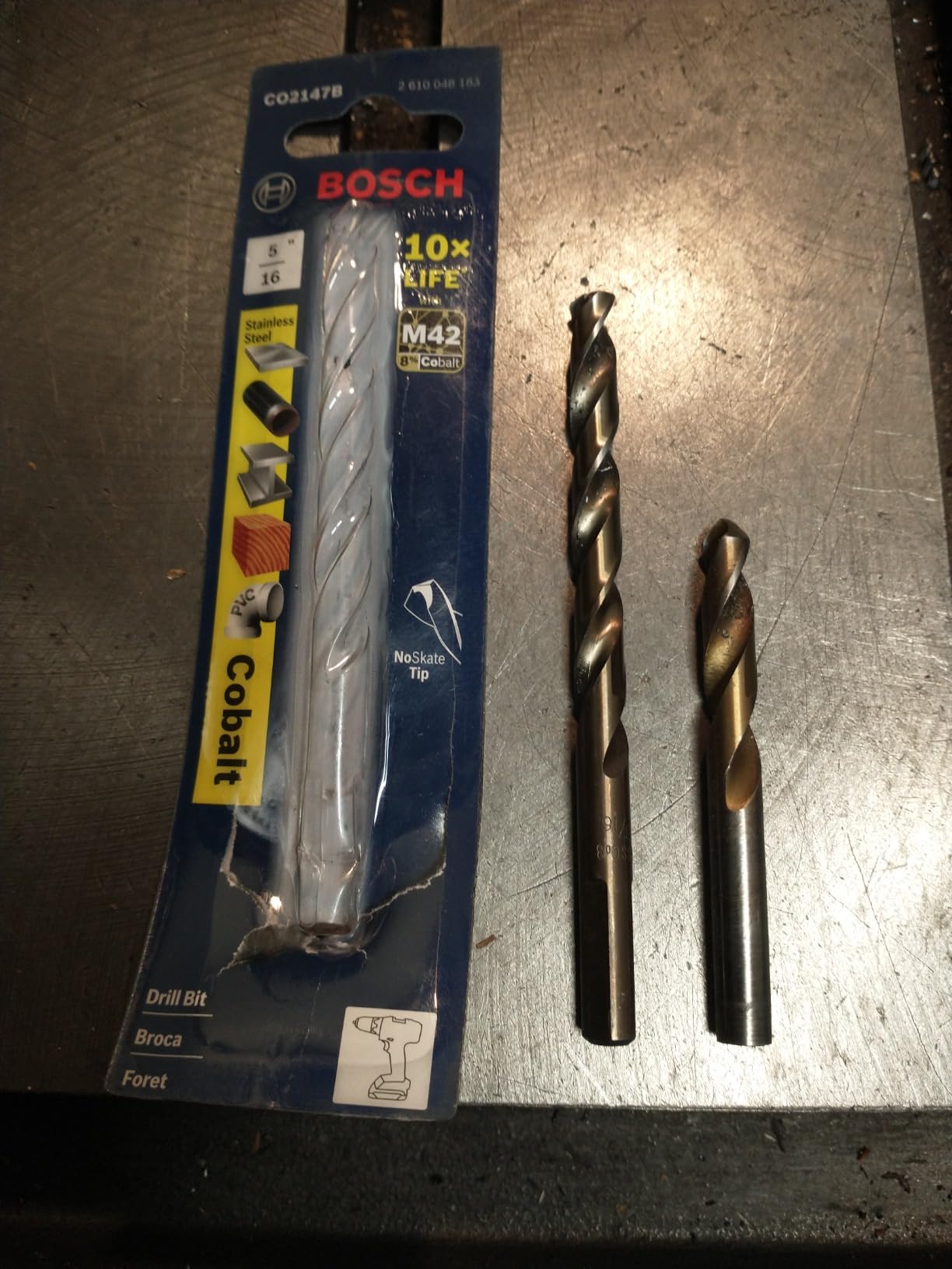 BOSCH CO21B 21-Piece Assorted Set with Included Case Cobalt M42 Metal Drill Bit with Three-Flat Shank for Drilling Applications in Stainless Steel, Cast Iron, Titanium, Light-Gauge Metal, Aluminum customer photo 1