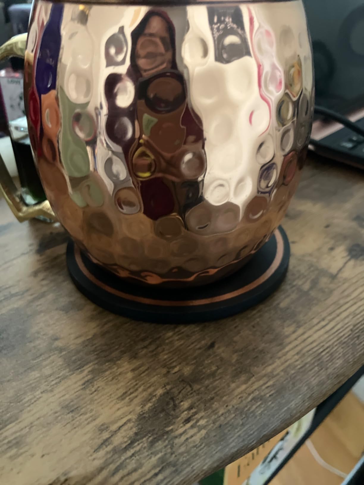 COPPER-BAR Moscow Mule Copper Mugs - Unique HANDCRAFTED Gift Set of 4, Hammered by Artisan, 100% Pure Solid Copper Cups 16oz for Drinking Water & Cocktails, Include 19 Pcs accessories & Special Opener customer photo 1