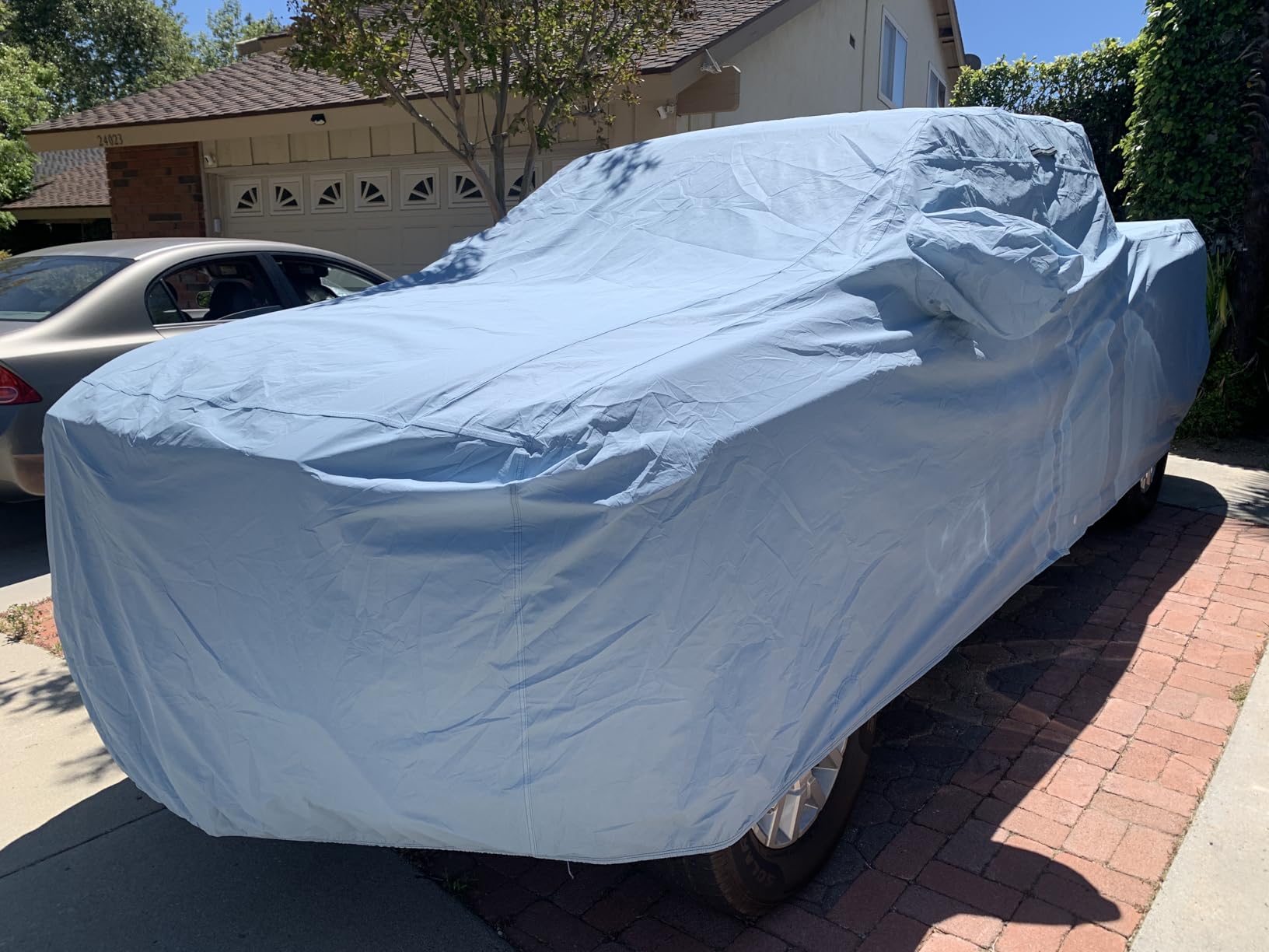 iCarCover 15-Layer Premium Quality All Weather Waterproof Car Cover | 100% Rain Snow UV Protection Mustang, Camaro, BMW 4-Series, E-Class, Lexus IS [Size C10 - See Size Chart] Sky Gray customer photo 1