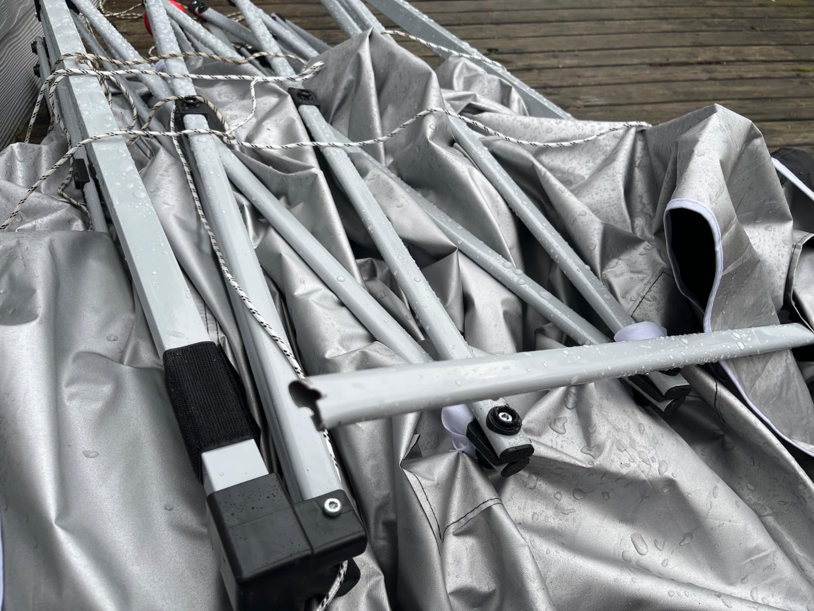 MASTERCANOPY 10x10 Durable Pop Up Canopy Tent with Roller Bag, White | One Person Setup, Outdoor Portable Canopy Instant Shelter, Vented Top, 4 Sandbags, 4 Ropes, 8 Stakes, Beach/Camping/Market customer photo 1