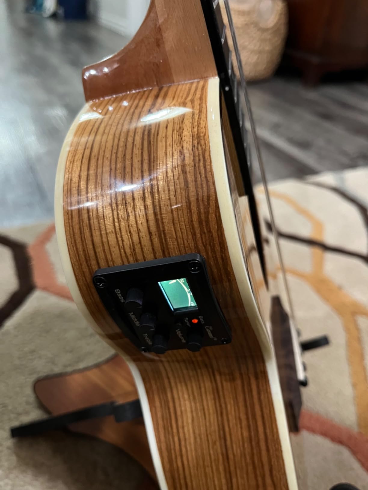 Caramel 26inch CT103 Zebrawood High Gloss Tenor Electric Ukulele Professional Ukelele Kit Beginner Guitar Starter Bundle Strings, Padded Gig Bag, Strap customer photo 2