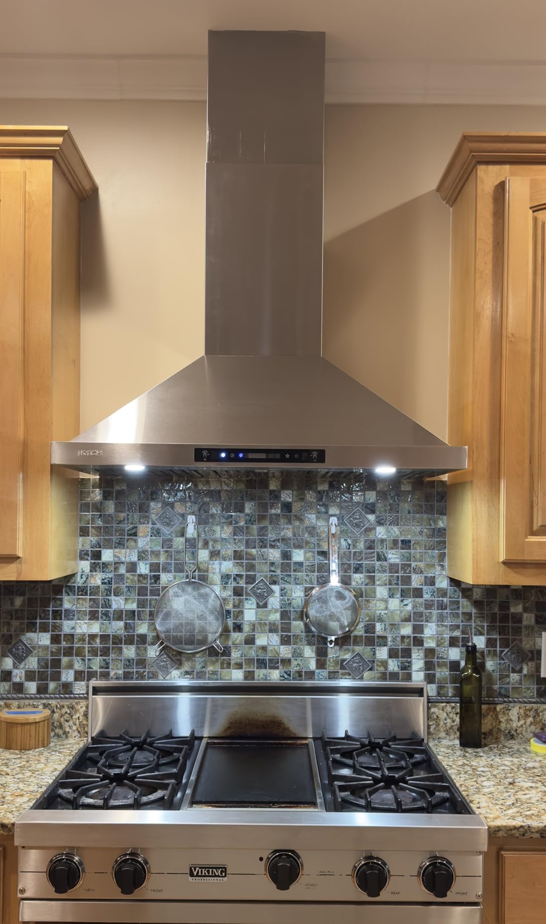 IKTCH 30-inch Wall Mount Range Hood 900 CFM Ducted/Ductless Convertible, Kitchen Chimney Vent Stainless Steel with Gesture Sensing & Touch Control Switch Panel, 2 Pcs Adjustable Lights customer photo 1