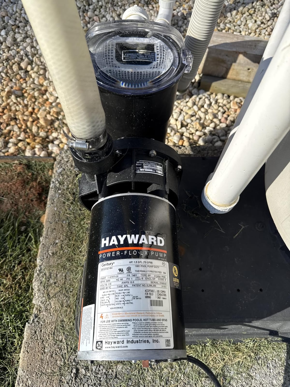 Hayward PowerFlo LX Above Ground Pool Pump, Single Speed Pump - 1.1 HP | W3SP1580X15 customer photo 1