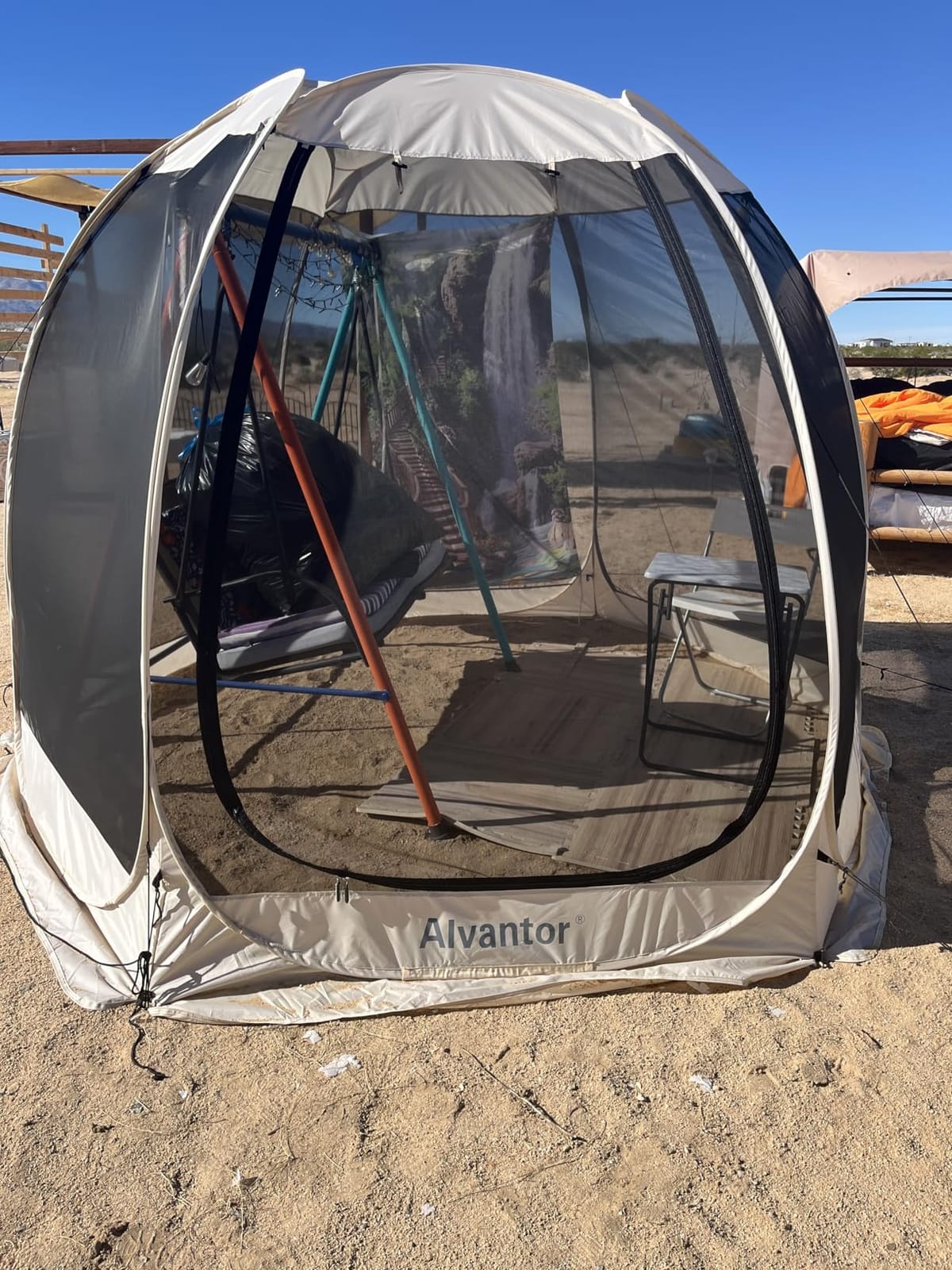 Alvantor Pop Up Screen House Tent, Instant Outdoor Gazebo with Mosquito Netting & UPF 50+ Sun Protection, Portable Canopy Shelter for Patio, Backyard, Camping (2-10 Person) customer photo 2