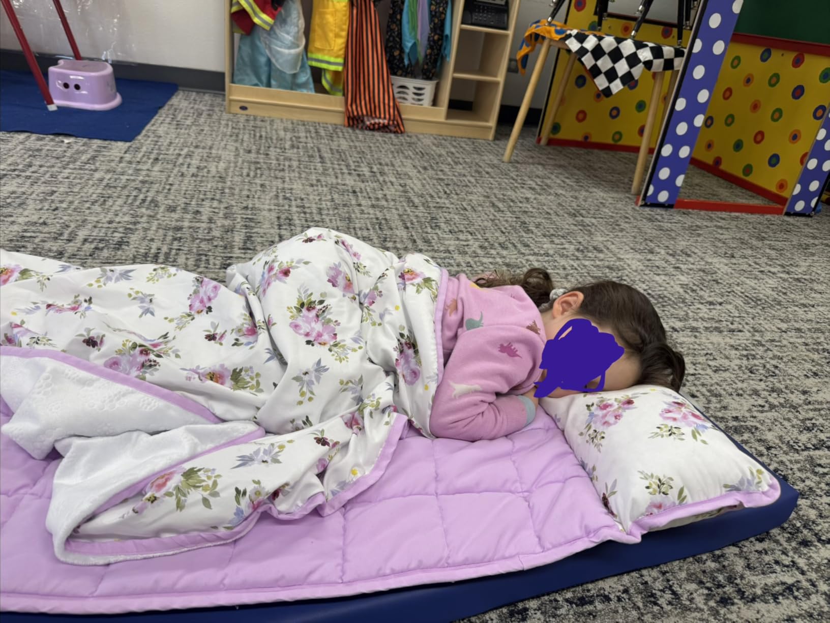 Moonsea Toddler Nap Mat with Pillow and Fleece Minky Blanket Grey | Lightweight and Soft Fit for Toddlers Preschool, Daycare, Travel Sleeping Bag for Girls, 21