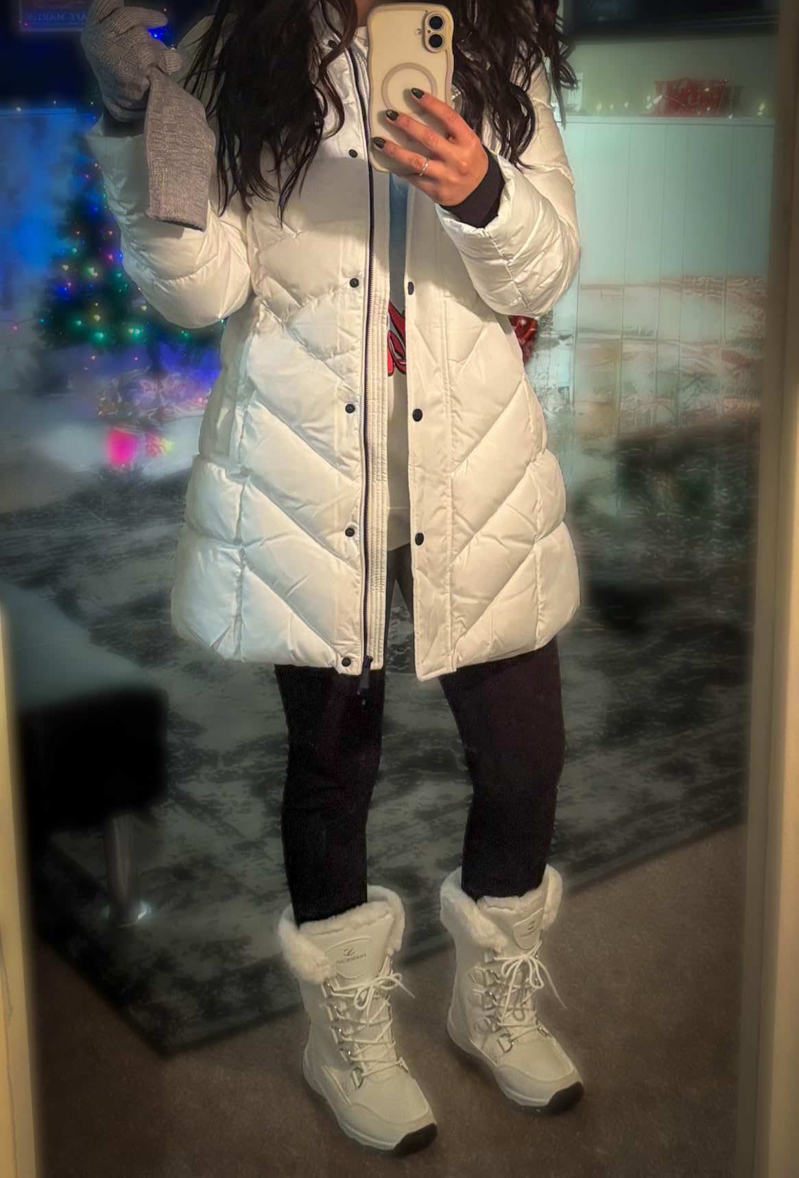 Women's Winter Warm Thicken Long Outwear Pockets Coat Parka Jacket XS-3XL customer photo 2