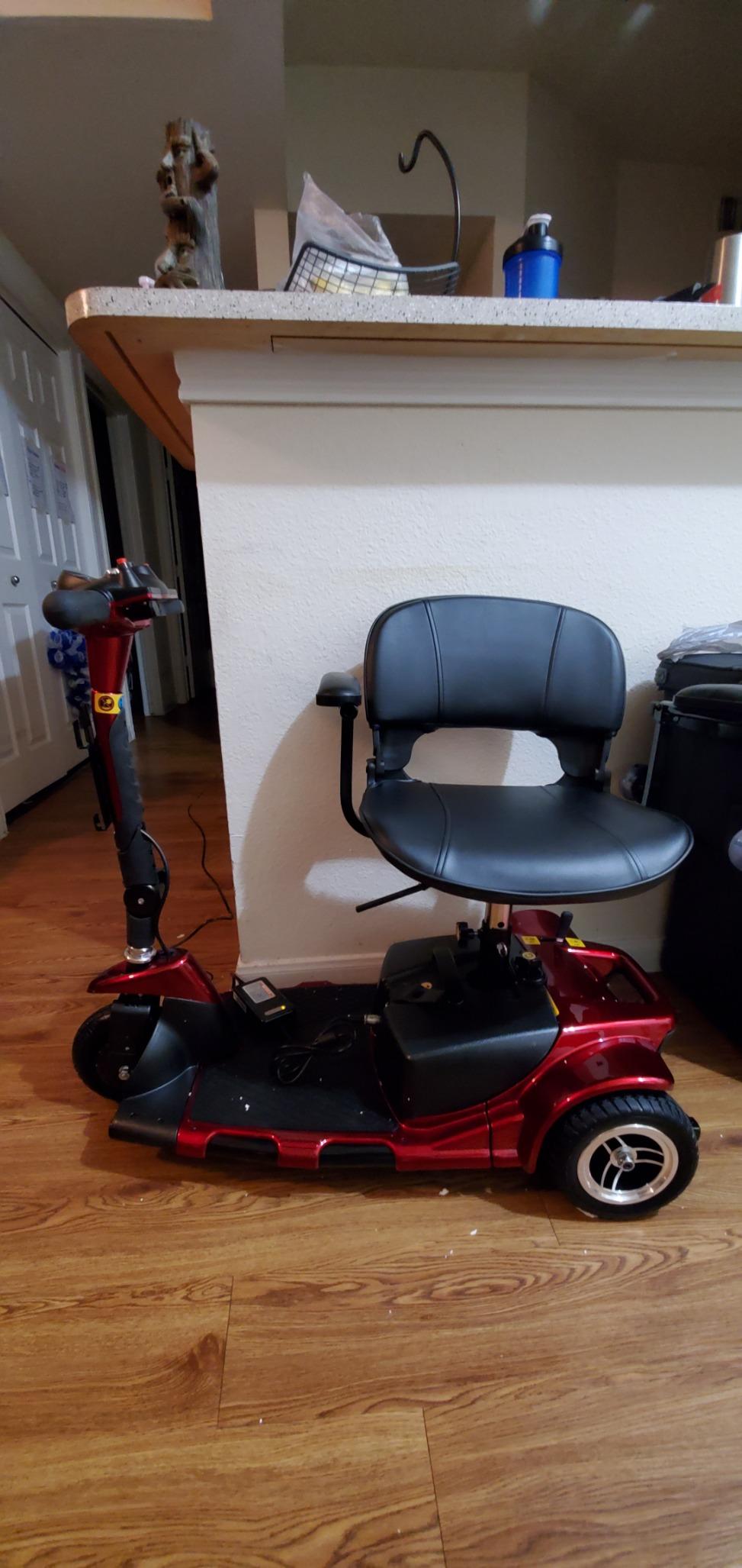 Vive 3 Wheel Mobility Scooter - Electric Powered Mobile Wheelchair Device | For Adults - Folding, Collapsible and Compact for Travel - Long Range Power Extended Battery with Charger and Basket Included customer photo 2