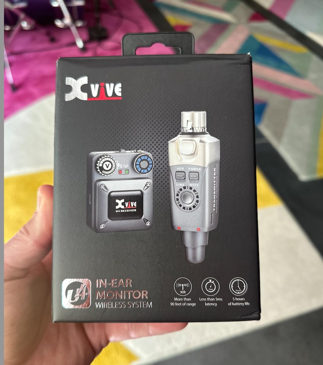 Xvive U4 Wireless in-Ear Monitor System Professional IEM System Transmitter and Beltpack Receiver for Studio, Band Rehearsal, Live Performance (U4) customer photo 2