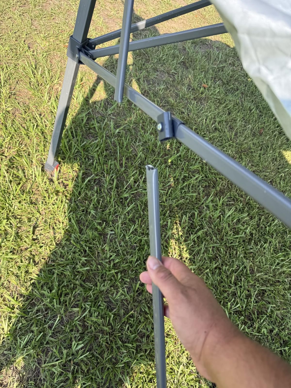 EAGLE PEAK 13x13 Pop Up Canopy Tent, Auto Extended Eaves, Gray | Easy Setup, Heavy Duty Outdoor Canopy Tent, Pop Up Gazebo for Backyard, Patio, Camping & Parties, Wheeled Carry Bag, UPF 50+ customer photo 2