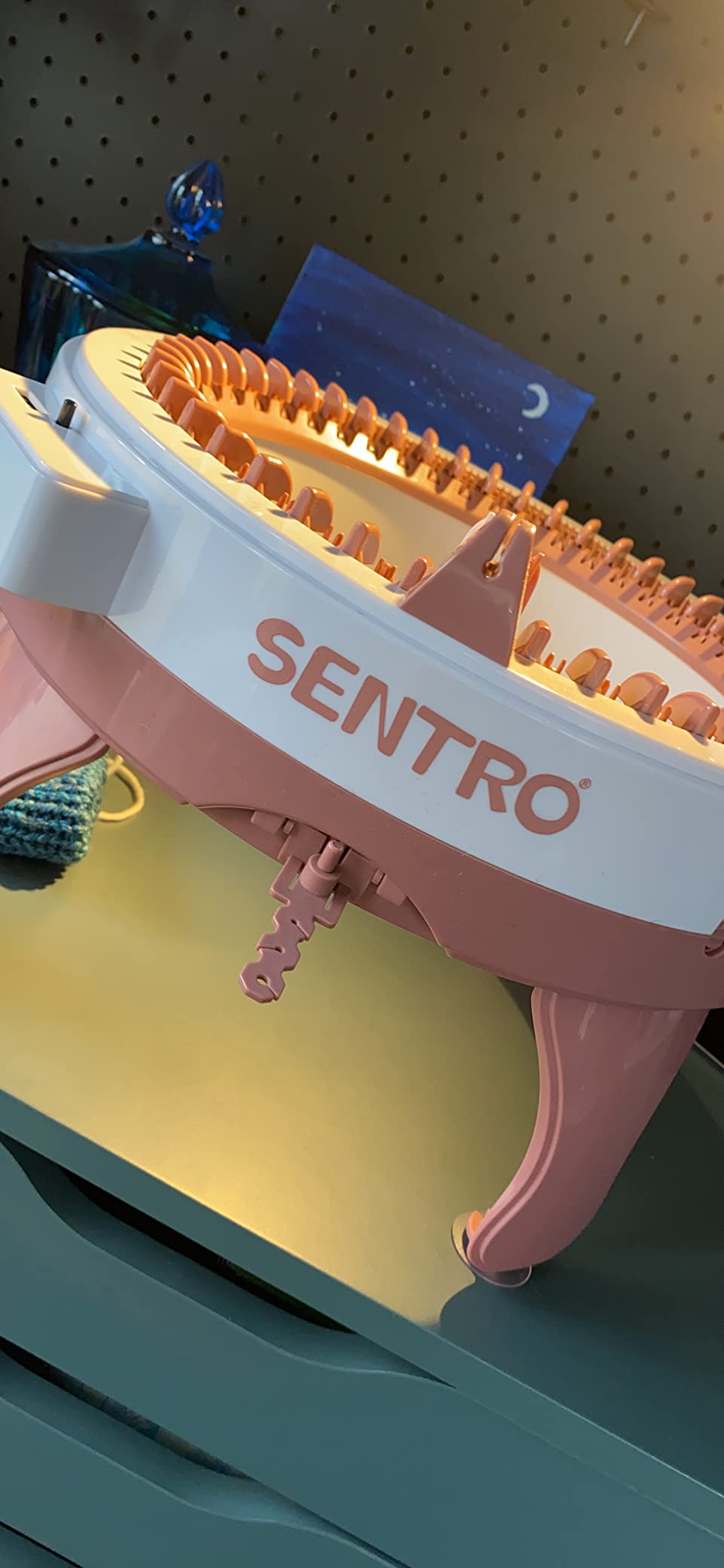 SENTRO 48 Needles Knitting Machine with Electric Adapter, Smart Weaving Loom Round Spinning Crochet Knitting Machines with Row Counter and Crank Handle Adapter Hex Steel Bit for Automatic Knit customer photo 1