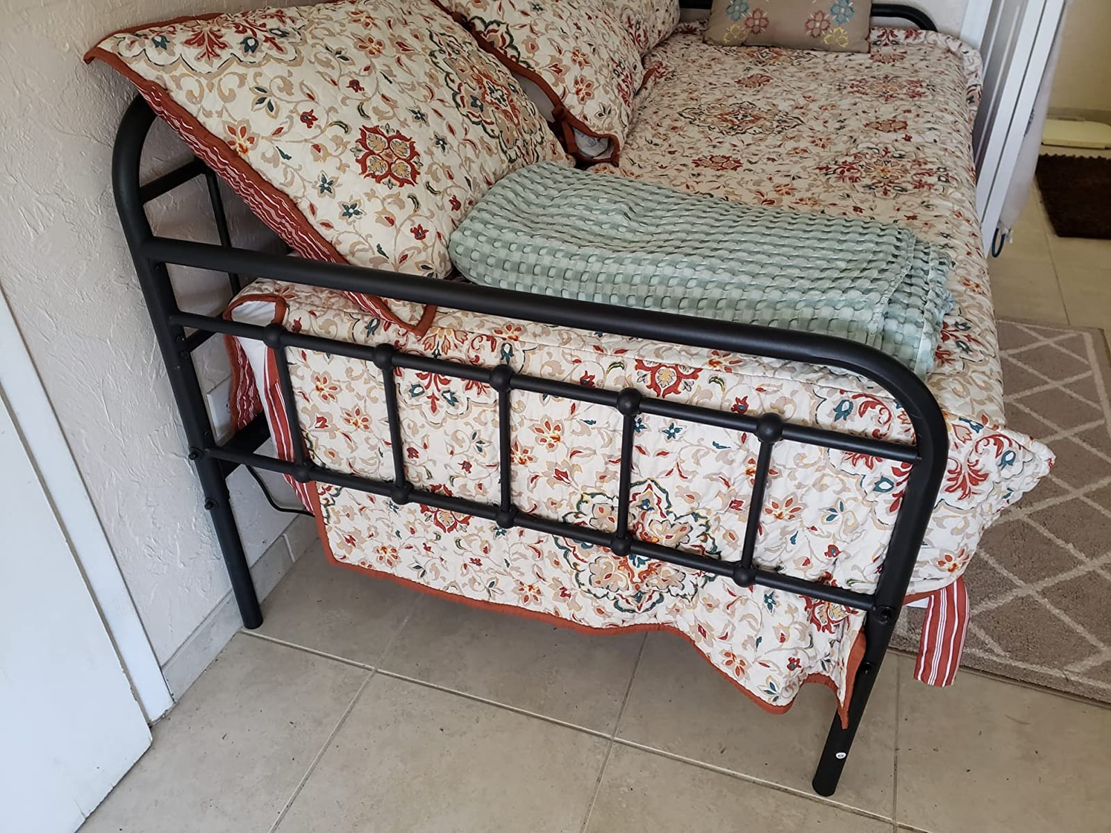 Metal Daybed Frame Twin Size, Black | Steel Slats, Platform Furniture customer photo 2
