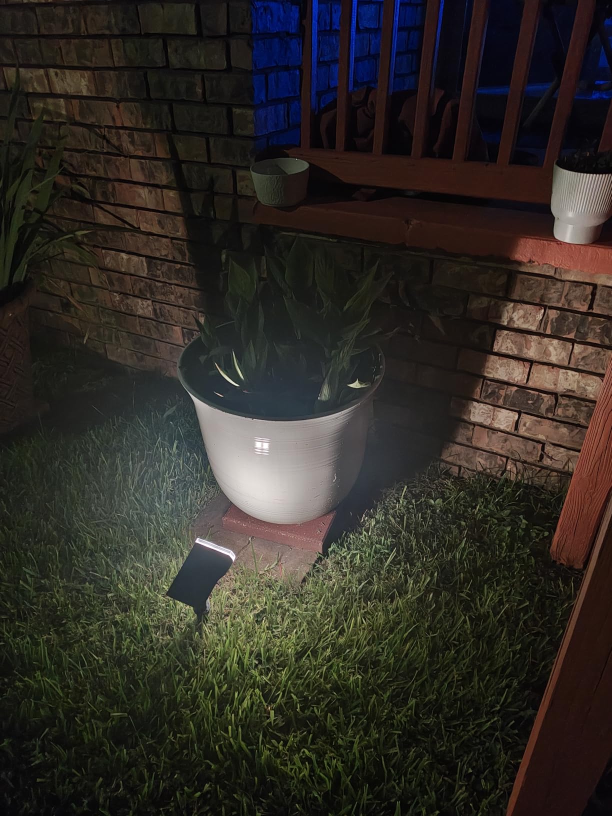 Linkind Solar Lights Outdoor Waterproof Landscape Spotlight Daylight 2 Pack | Starray, 3 Lighting Modes, 6500K, Dusk to Dawn, Auto On Off for Landscape Garden Yard Tree Flag Pathway Patio House Sign customer photo 2