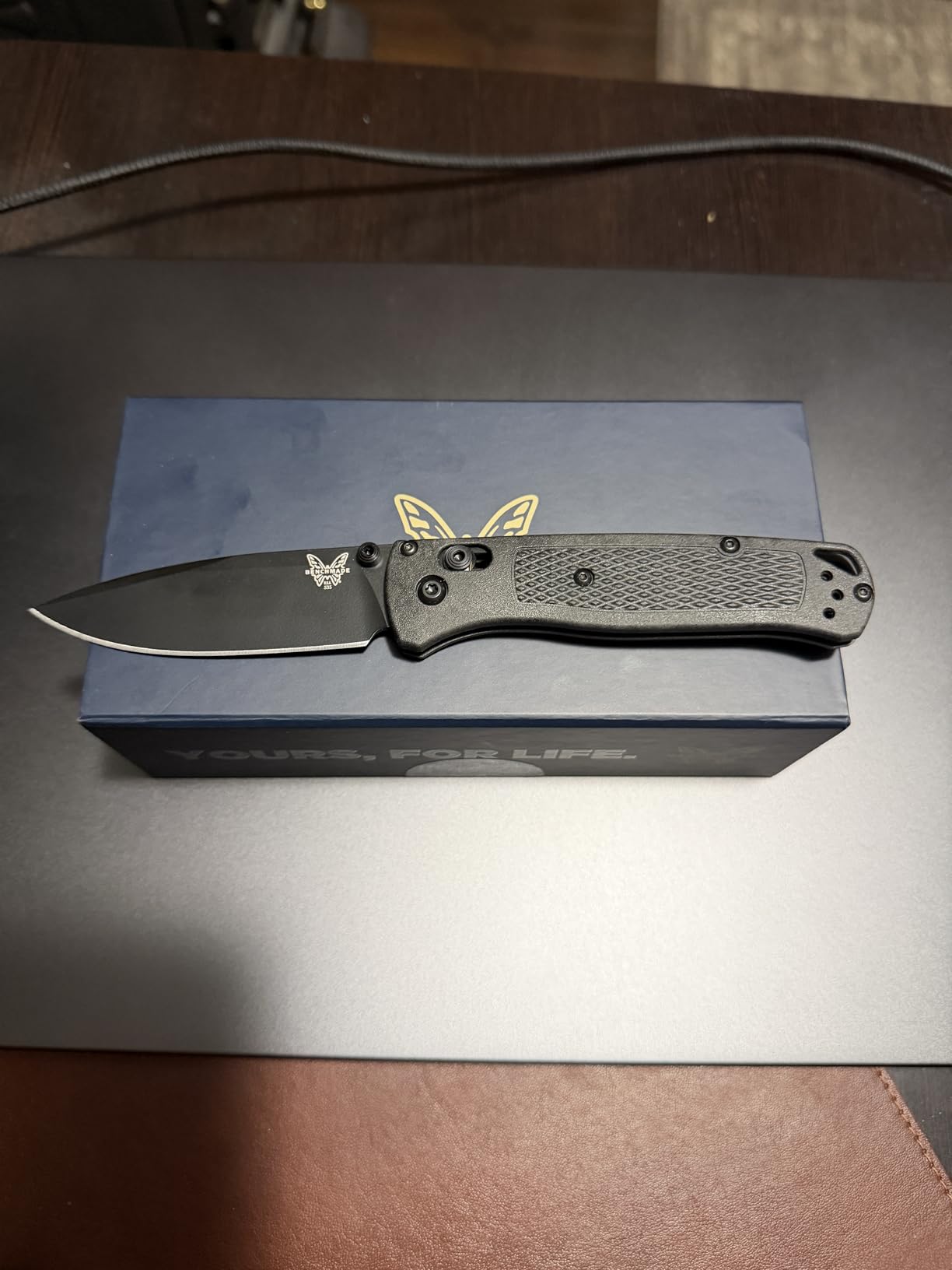 Benchmade Bugout EDC Knife, S30V Steel Blade (535BK-2) | Graphite Black CF-Elite handle, Drop-Point blade customer photo 2