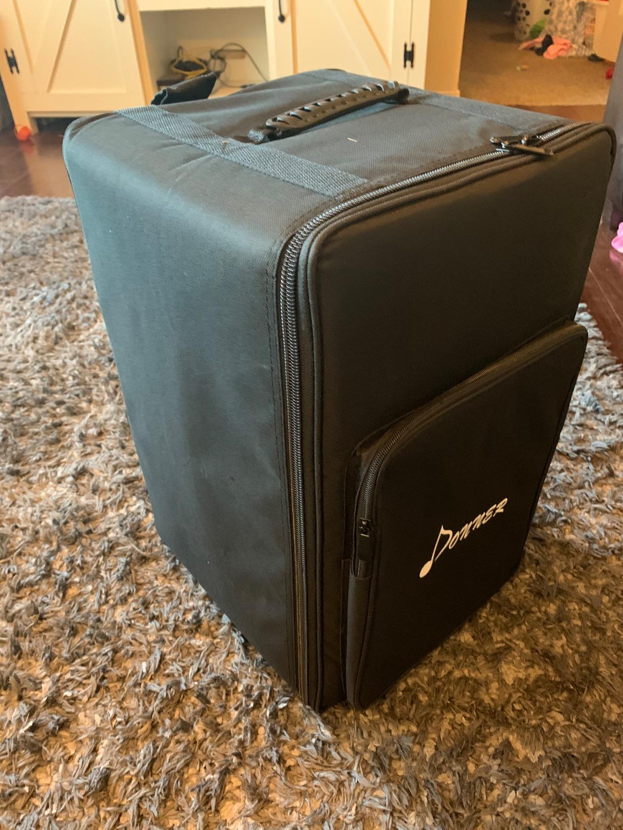 Donner Cajon Box Drum Full Size, Percussion Instrument Gifts for Adults Teens, Hand Crafted Birchwood Beat Box, Jam Cajon Drum Box, Portable with Adjustable Straps Travel Backpack customer photo 1