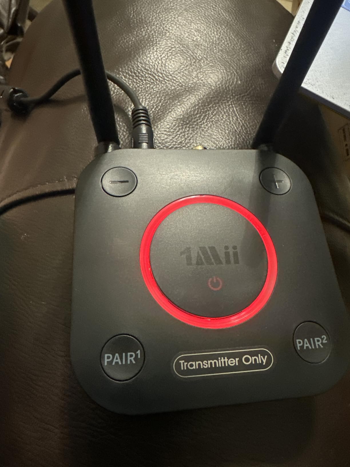 1Mii B06TX Bluetooth 5.3 Transmitter for TV to 2 Wireless Headphone/Speaker | aptX Low Latency/HD, Bluetooth Adapter for TV w/Volume Control, Optical/Coaxial/AUX/RCA Audio Inputs, Plug n Play customer photo 1