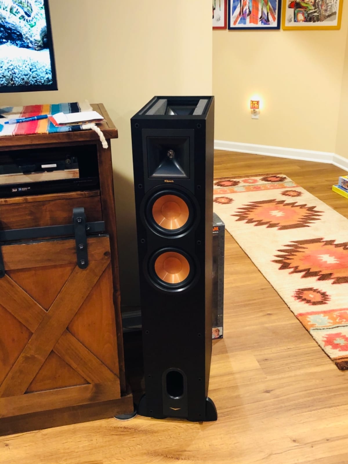 Klipsch Reference R-26FA Floorstanding Speaker, Black, Pair - Dolby Atmos customer photo 2