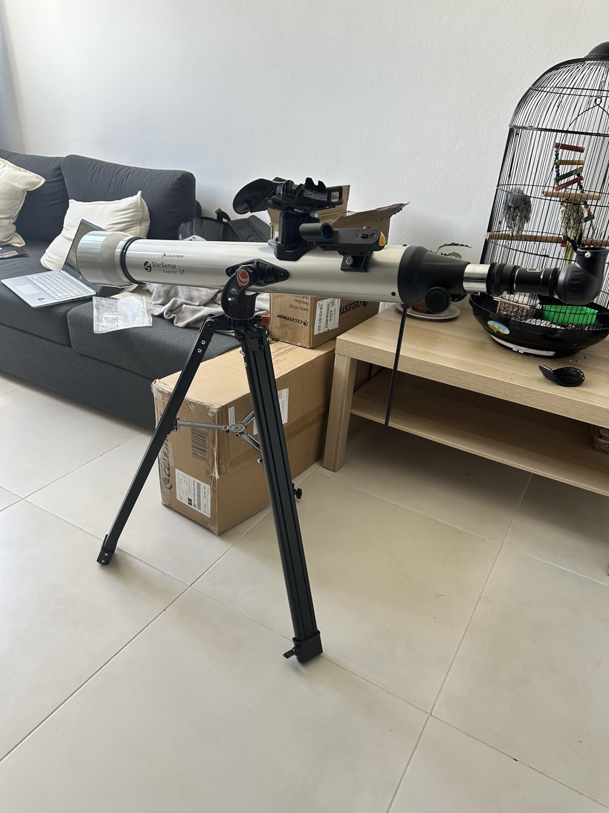 Celestron StarSense Explorer LT 80AZ Smartphone Guided Refractor Telescope | Smartphone App Sky Navigation, Lightweight Manual Refractor Telescope, Perfect First Telescope, Great for Kids & Families customer photo 1