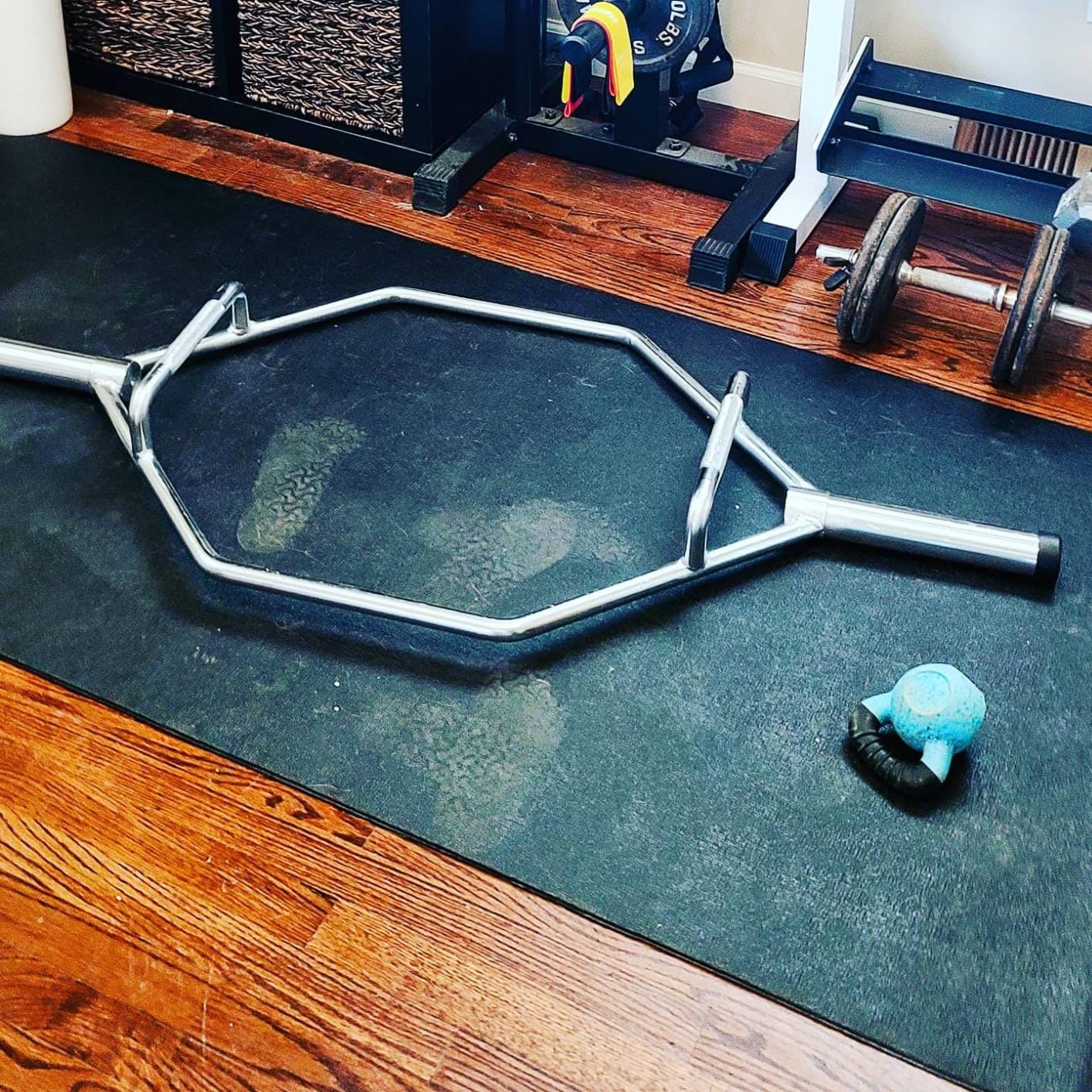 CAP Barbell Olympic Trap Bar, Shrug Bar, High Hex Bar with Raised Grips, Chrome customer photo 1