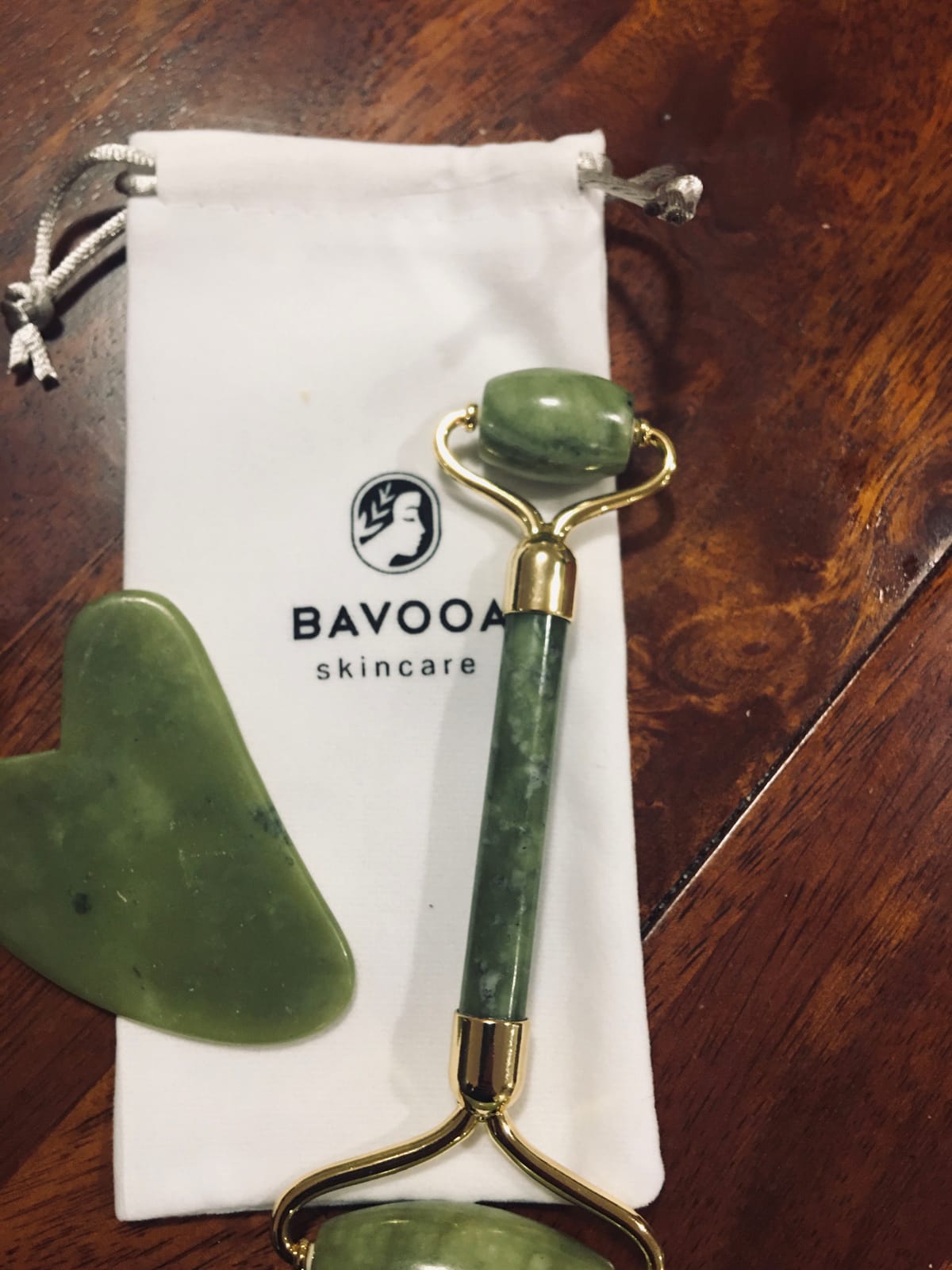 Jade Roller and Gua Sha - Spa Grade Face Roller Massager and Gua Sha Massage Tool Set customer photo 1