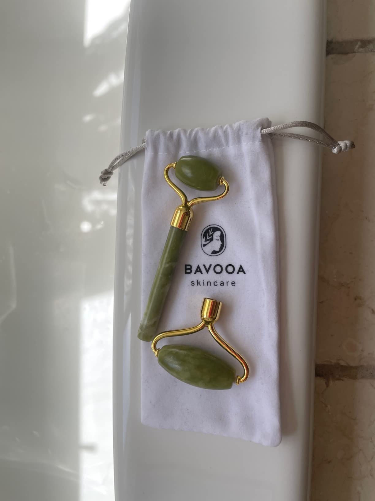 Jade Roller and Gua Sha - Spa Grade Face Roller Massager and Gua Sha Massage Tool Set customer photo 2