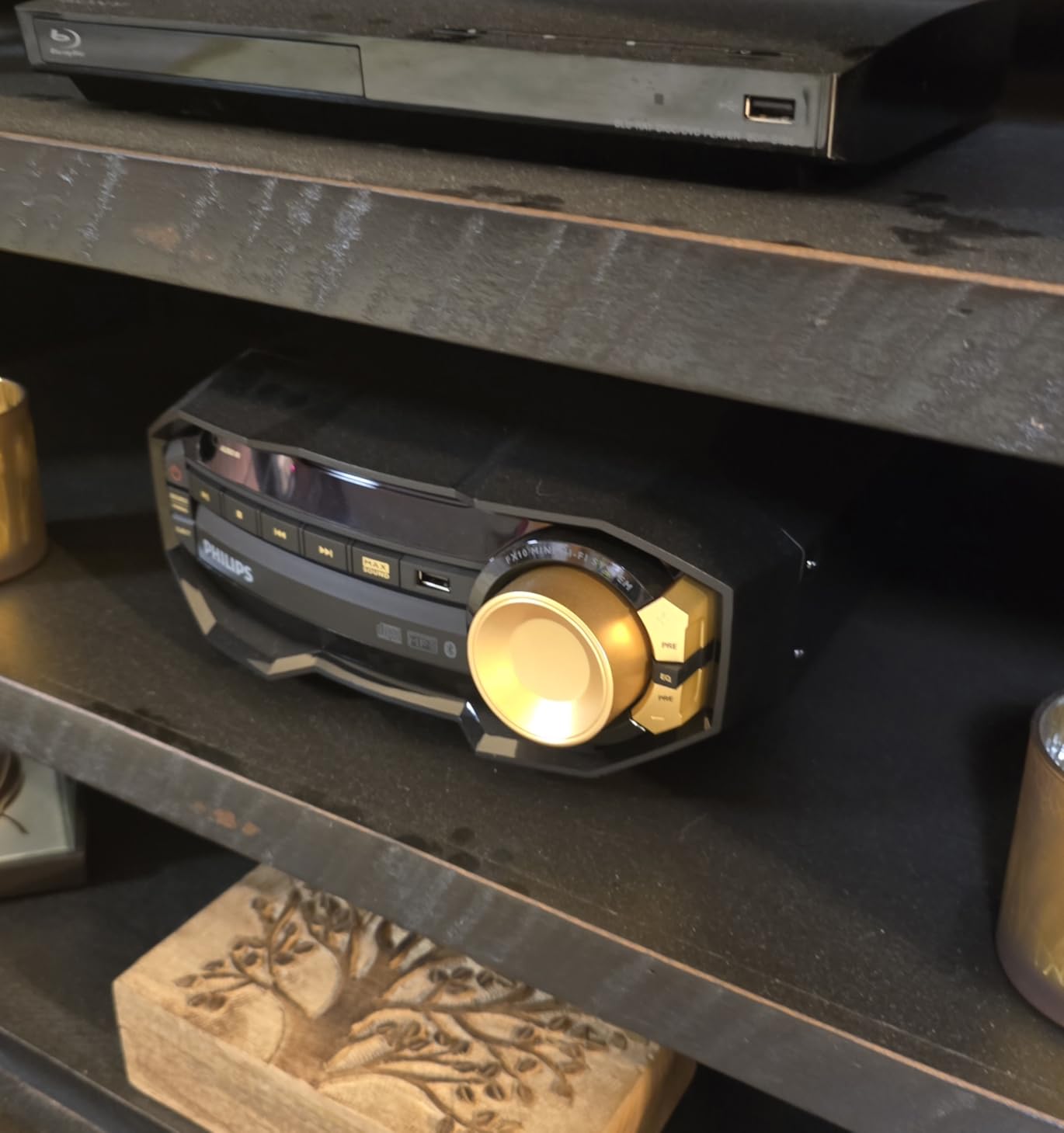 PHILIPS FX10 Bluetooth Stereo System for Home with CD Player, MP3, USB, FM Radio, Bass Reflex Speaker, 230 W, Remote Control Included customer photo 1